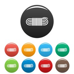 Poster - rope icons set 9 color vector isolated on white for any design