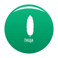 Poster - thuja tree icon. simple illustration of thuja tree vector icon for any design green