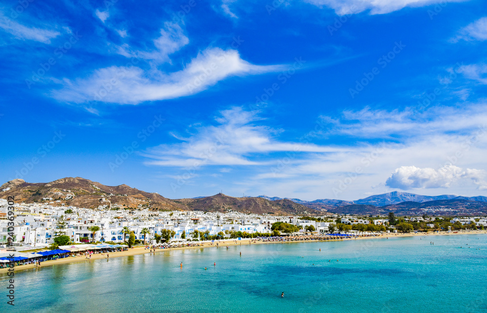 Amazing view of the coassline of the island Naxos in Greece - obrazy, fototapety, plakaty 