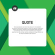 Quote background vector. Creative Modern Material Design Quote template. Vector illustration.