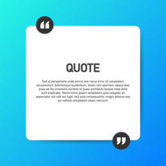 quote background vector. creative modern material design quote template. vector stock illustration.