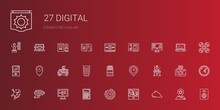 Digital Icons Set