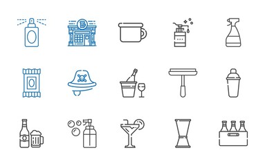 Canvas Print - bottle icons set