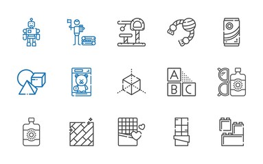 Canvas Print - block icons set