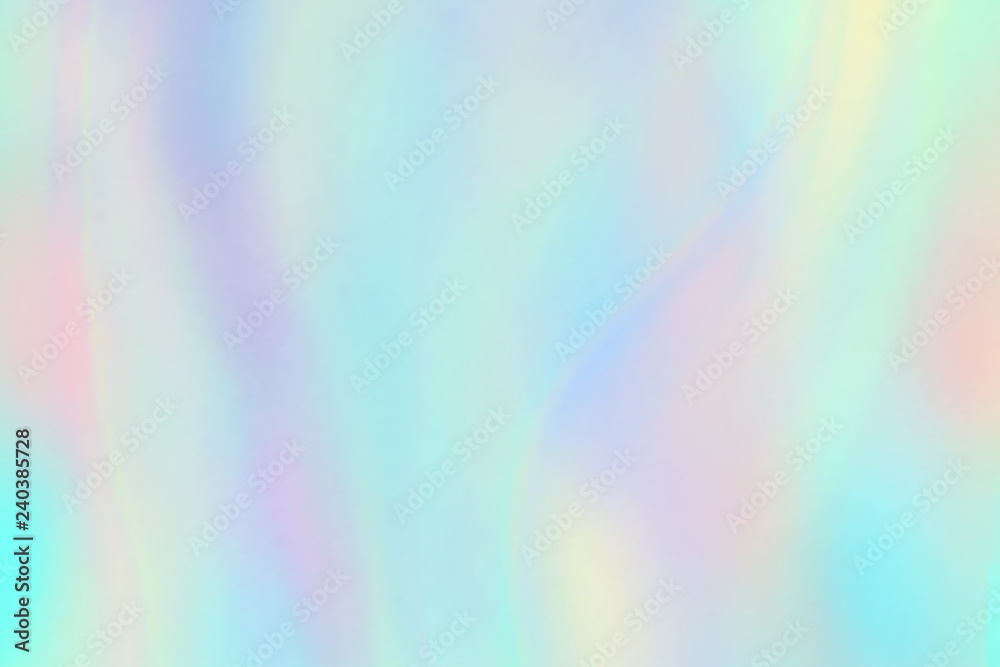 Rainbow texture. Hologram foil iridescent background. Pastel fantasy unicorn vector pattern. Illustration of iridescent pattern rainbow, hologram texture - obrazy, fototapety, plakaty 