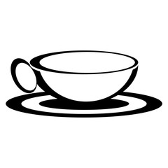 Cup icon. Vector illustration of a cup of tea, coffee. Hand drawn  cup logo.