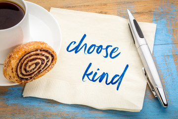 Poster - choose kind text on napkin