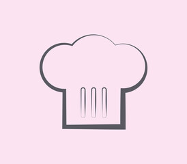 Sticker - chef hat icon on white background