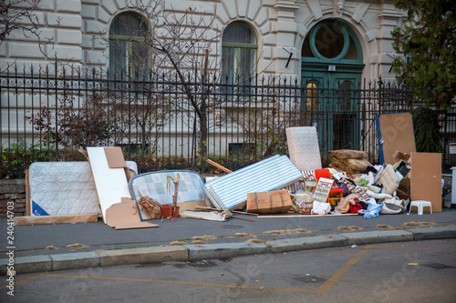 Budapest Hungary January 15 2018 Budapest Trash Dump Day Old