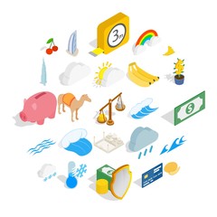 Poster - Multipurpose icons set. Isometric set of 25 multipurpose vector icons for web isolated on white background