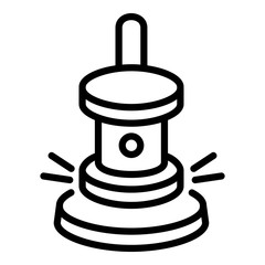 Poster - Gavel icon. Outline gavel vector icon for web design isolated on white background