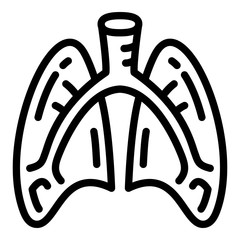 Poster - Lungs icon. Outline lungs vector icon for web design isolated on white background