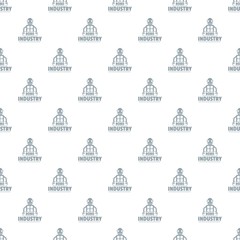 Poster - Robot futuristic pattern vector seamless repeat for any web design