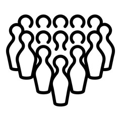 Poster - Bowling pins icon. Outline bowling pins vector icon for web design isolated on white background