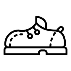 Poster - Bowling shoe icon. Outline bowling shoe vector icon for web design isolated on white background