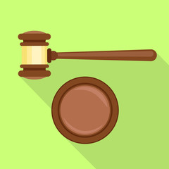 Poster - Gavel decision icon. Flat illustration of gavel decision vector icon for web design