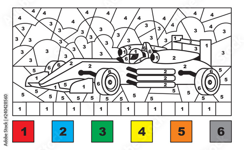 race-car-color-by-number-educational-activity-for-children-printable