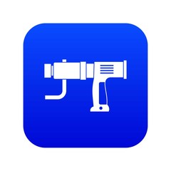 Poster - Hand drill icon digital blue for any design isolated on white vector illustration