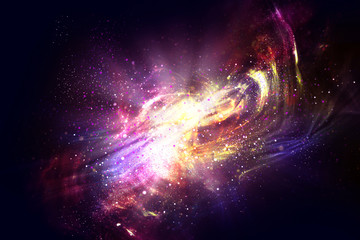 Wall Mural - space bright fantasy abstract background