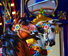 Two Horses On A Carousel
