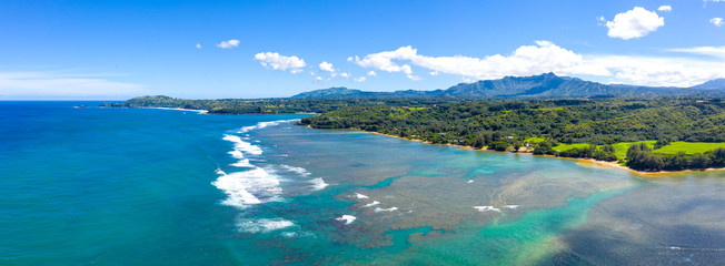 Kauai Coast Tropical Island Hawaii View Panoramic