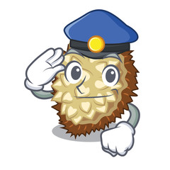 Sticker - Police marang fruit isolated on a cartoon