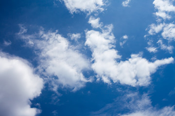 Beautiful sky with fluffy clouds