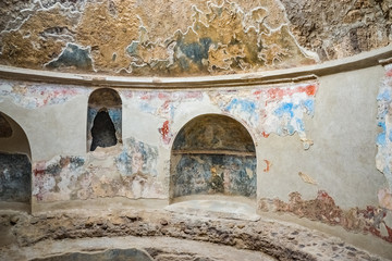 Wall Mural - Detail of a ceiling at the Pompeii Ruins, Italy