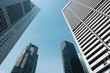 © Bill - SINGAPORE - DECEMBER 24: View of skyscrapers in Marina Bay on December 24, 2018 in Singapore. Singapore is the world's fourth leading financial centre.  UOB Building