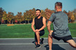 © realstock1 - The two men doing exercise outdoor