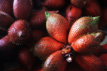 red and fresh sorrows in the market.