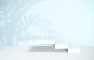 Leinwandbilder - 3d rendering. Natural beauty backdrop for cosmetic product display. fashion beauty background.