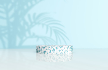 Leinwandbilder - 3d rendering. Natural beauty backdrop for cosmetic product display. fashion beauty background.