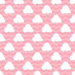 Wall Mural - Beautiful baby girl vector seamless pattern