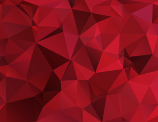 Sticker - polygonal pattern in red