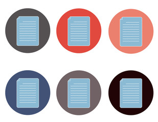 Aufkleber - document icon on white background. flat style. paper icon for your web site design, logo, app, UI. document symbol. file sign. paper logo.