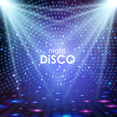 Wall Mural - disco abstract background. disco ball texture. spot light rays