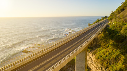 Wall Mural - Scenic and sunny day on the Sea Cliff Bridge