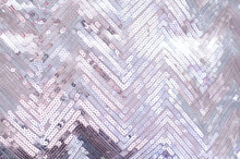 Fabric Texture With Shimmering Silver Sequins.