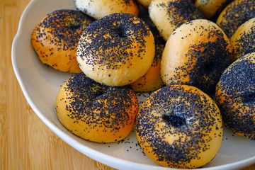 Wall Mural - Poppy seed bagels