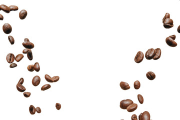 Coffee beans isolated on a white background