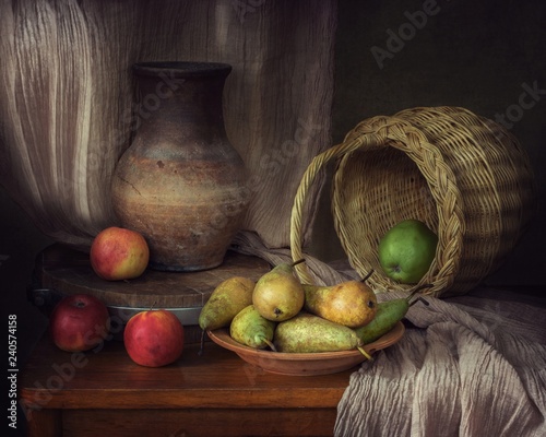 Fotomural Still life with apples and pears