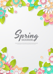 Wall Mural - spring background with beautiful colorful flower. can be used for template, banners, wallpaper, flye