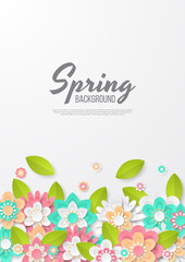 Poster - Spring background with beautiful colorful flower. Can be used for template, banners, wallpaper, flyers, invitation, posters, brochure, voucher discount. Vector illustration