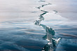 The crack of ice on Lake Baikal. Russia