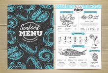 Vintage Seafood Menu Design