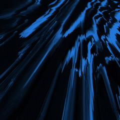 Wall Mural - Abstract blue with black digital screen glitch effect texture.