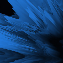 Wall Mural - Abstract blue with black digital screen glitch effect texture.