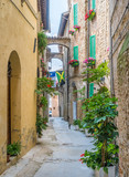 Fototapeta Uliczki - Scenic sight in Bevagna, ancient town in the Province of Perugia, Umbria, central Italy.