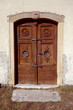 Wooden door on a small church